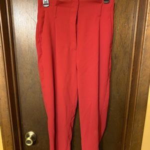 Red High-waisted Dress Pants. Size 4.